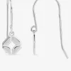 Boucles d'oreilles crochet argent 925 ‰ rhodié pendentif carré SO OR