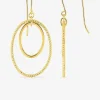 Boucles d'oreilles crochet en plaqué or avec deux ovales SO OR