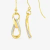 Boucles d'oreilles crochet boucles plaqué or, rhodium et oxydes de zirconium SO OR
