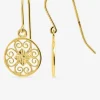 Boucles d'oreilles crochet rond 12 mm filigrane plaqué or SO OR