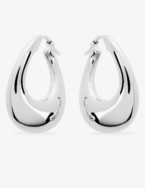 Boucles d'oreilles créoles électroformées 20 mm argent 925‰ rhodié SO OR
