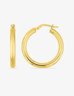 Boucles d'oreilles créoles 20 mm en or jaune 375‰ SO OR