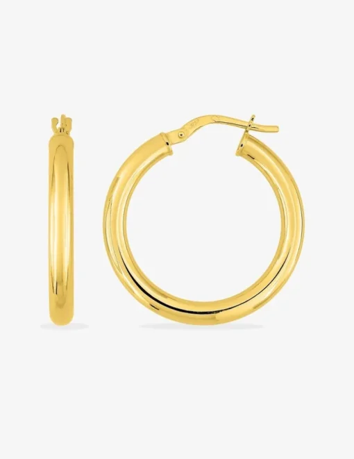 Boucles d'oreilles créoles 20 mm en or jaune 375‰ SO OR