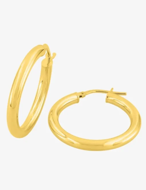 Boucles d'oreilles créoles 20 mm en or jaune 375‰ SO OR