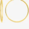 Boucles d'oreilles créoles or jaune 750 ‰ diamètre ext 35 mm Fil 1,6 mm SO OR