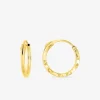 Boucles d'oreilles créoles diamantées or jaune 750 ‰ diamètre 6 mm SO OR