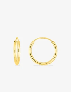 Boucles d'oreilles créoles or jaune 375 ‰ 10 mm SO OR