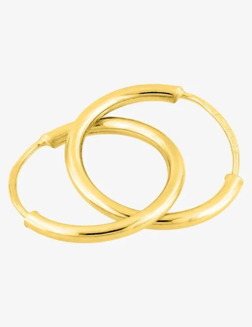 Boucles d'oreilles créoles or jaune 375 ‰ 10 mm SO OR