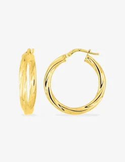 Boucles d'oreilles créoles 20 mm en or jaune 375‰ SO OR