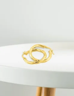 Boucles d'oreilles créoles 20 mm en or jaune 375‰ SO OR