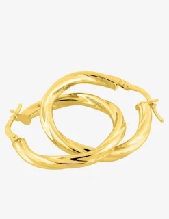 Boucles d'oreilles créoles 20 mm en or jaune 375‰ SO OR