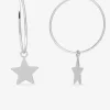 Boucles d'oreilles créoles motif étoile 20 mm argent 925‰ SO OR