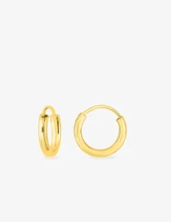Boucles d'oreilles créoles 12 mm plaqué or fil 2 mm SO OR