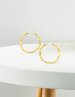 Boucles d'oreilles créoles or jaune 750 ‰ diamètre ext 20 mm SO OR