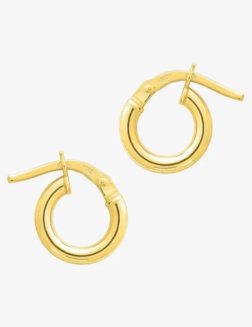 Boucles d'oreilles créoles or jaune 375 ‰ 6 mm, fil 2 mm SO OR