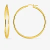 Boucles d'oreilles créoles 40 mm en or jaune 375‰ SO OR