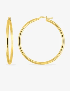 Boucles d'oreilles créoles 40 mm en or jaune 375‰ SO OR