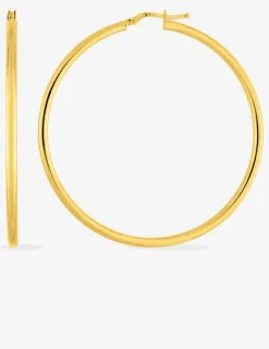 Boucles d'oreilles créoles 50 mm en or jaune 375‰ SO OR