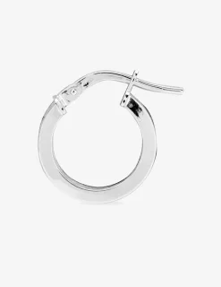 Boucles d'oreilles créoles or blanc diamètre 10 mm 375 ‰ SO OR