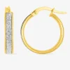 Boucles d'oreilles créoles Glitter diamètre 15 mm en or 375 ‰ SO OR