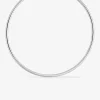 Boucles d'oreilles créoles 50 mm en or blanc 375‰ SO OR