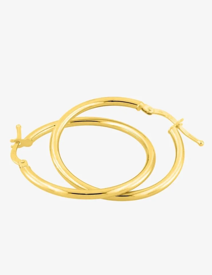 Boucles d'oreilles créoles 25 mm en or jaune 375‰ SO OR