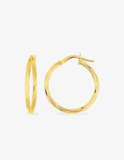 Boucles d'oreilles créoles 20 mm en or jaune 375‰ SO OR