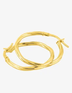 Boucles d'oreilles créoles 20 mm en or jaune 375‰ SO OR