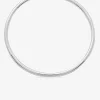 Boucles d'oreilles créoles lisses or blanc 750 ‰ diamètre ext 40 mm SO OR