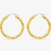 Boucles d'oreilles créoles torsadées or jaune 750 ‰ diamètre ext 20 mm SO OR