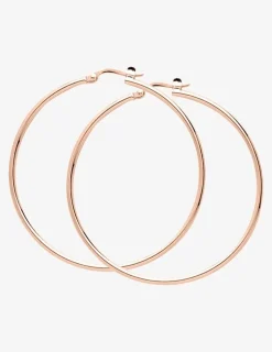 Boucles d'oreilles créoles 40 mm plaqué or rose fil 1,6 mm SO OR