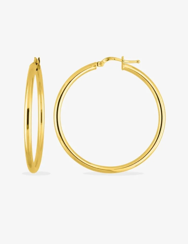 Boucles d'oreilles créoles 35 mm or jaune 375‰ SO OR