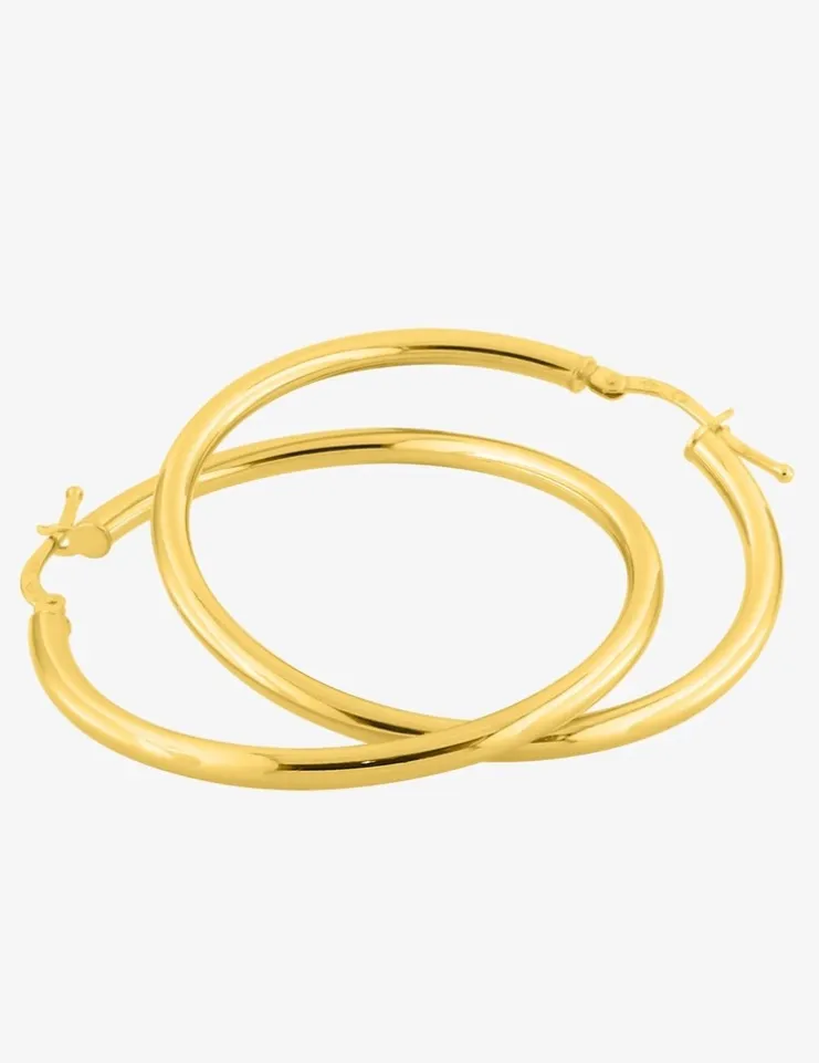 Boucles d'oreilles créoles 35 mm or jaune 375‰ SO OR