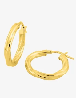 Boucles d'oreilles créoles 15 mm en or jaune 375‰ SO OR