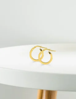 Boucles d'oreilles créoles or jaune 375 ‰ SO OR