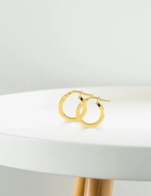 Boucles d'oreilles créoles or jaune 375 ‰ SO OR