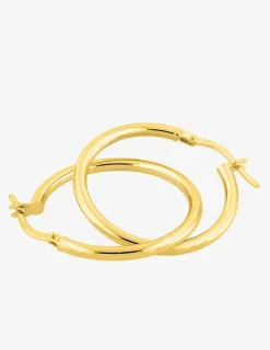 Boucles d'oreilles créoles 20 mm en or jaune 375‰ SO OR