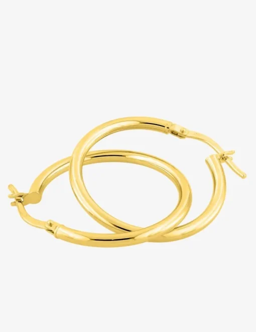 Boucles d'oreilles créoles 20 mm en or jaune 375‰ SO OR
