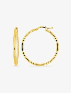 Boucles d'oreilles créoles 30 mm en or jaune 375‰ SO OR