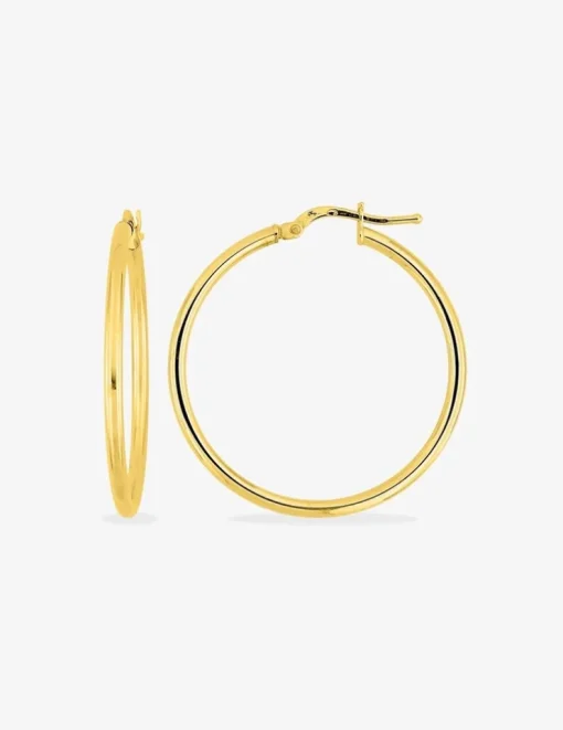 Boucles d'oreilles créoles 30 mm en or jaune 375‰ SO OR