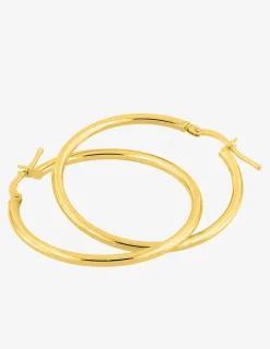 Boucles d'oreilles créoles 30 mm en or jaune 375‰ SO OR