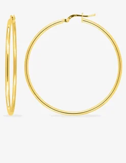Boucles d'oreilles créoles 45 mm en or jaune 375‰ SO OR