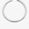 Boucles d'oreilles créoles lisses or blanc 750 ‰ diamètre ext 20 mm SO OR