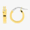 Boucles d'oreilles créoles or jaune 750 ‰ diamètre ext 10 mm SO OR