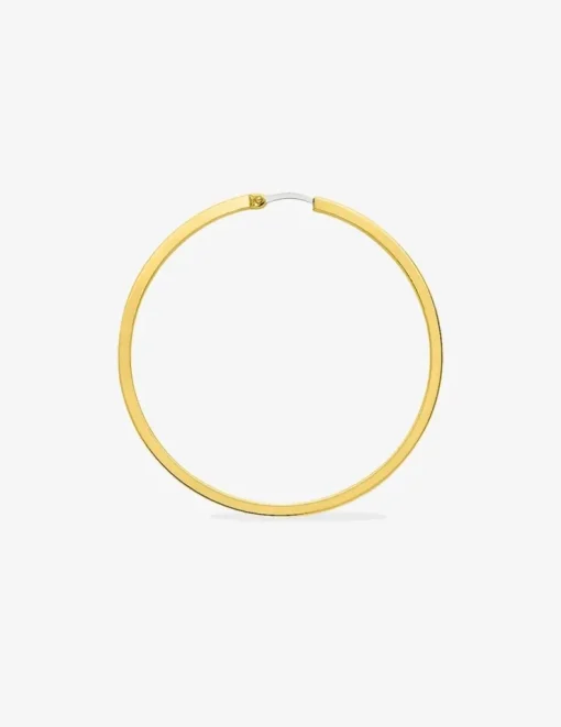 Boucles d'oreilles créoles or jaune 750 ‰ diamètre 45 mm SO OR