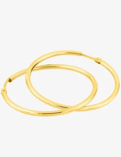 Boucles d'oreilles créoles or jaune 750 ‰ diamètre ext 30 mm SO OR