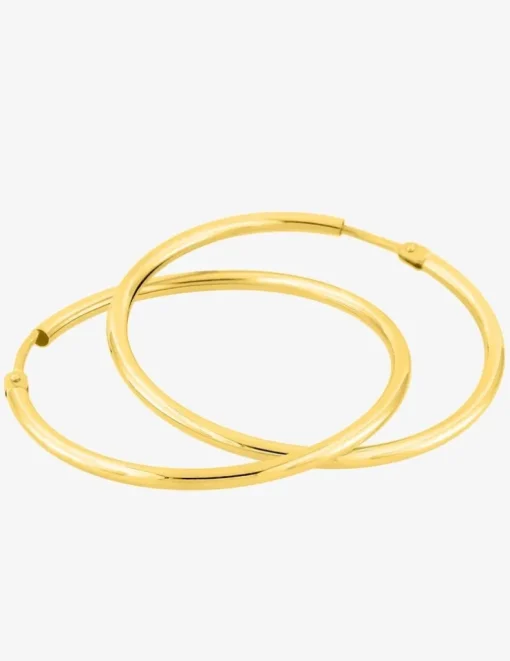 Boucles d'oreilles créoles or jaune 750 ‰ diamètre ext 30 mm SO OR