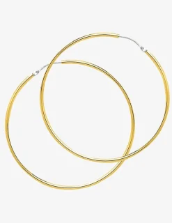 Boucles d'oreilles créoles or jaune 750 ‰ diamètre ext 45 mm SO OR