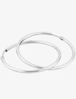 Boucles d'oreilles créoles or blanc 750 ‰ diamètre ext 30 mm SO OR