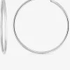Boucles d'oreilles créoles or blanc 750 ‰ diamètre ext 35 mm SO OR